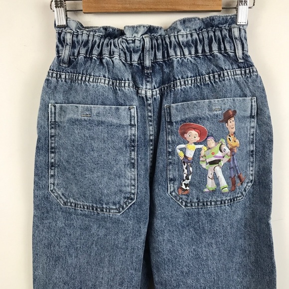 Zara x Disney Toy Story Paperbag High Waisted‎ Jeans Size 8 - Picture 8 of 15